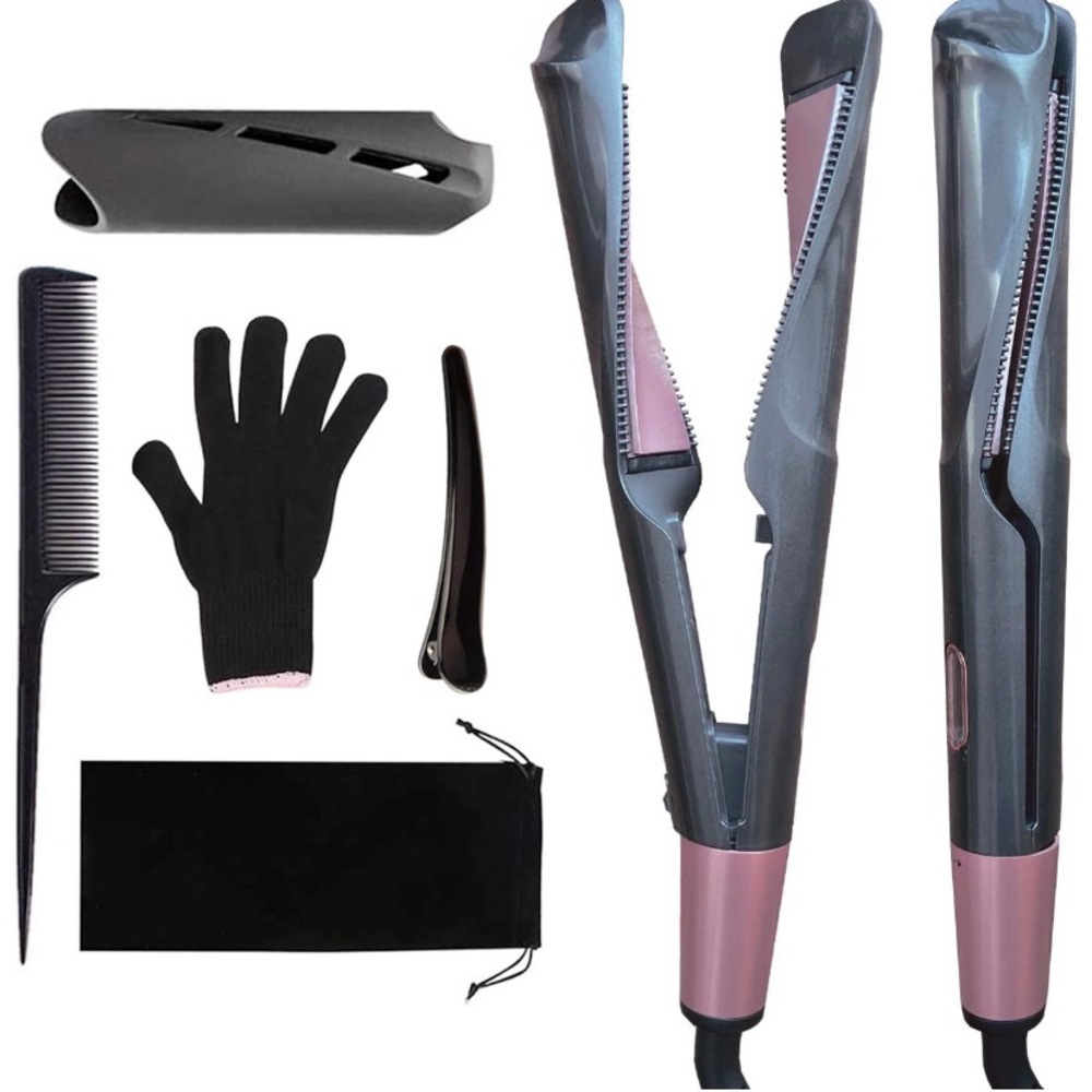 Naohiro Hair Straightener Curling Iron 2 in 1